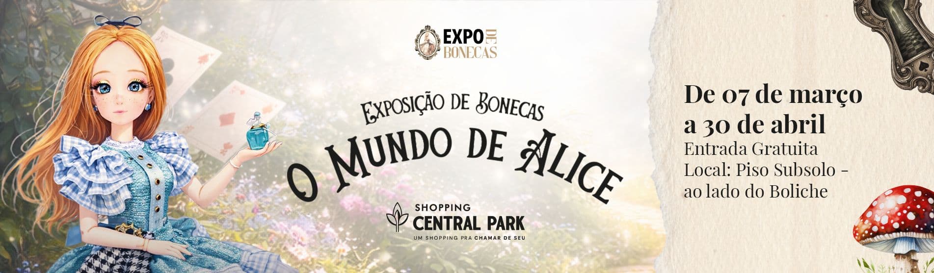Exposição de Bonecas: O Mundo de Alice